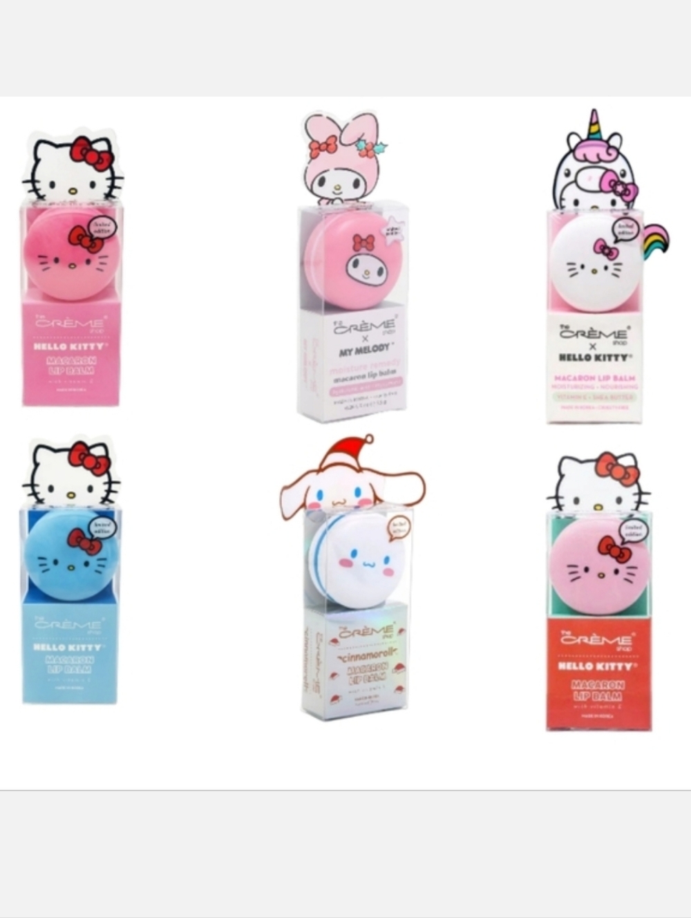 The Creme Shop Hello Kitty Macaron Lip Balm (LIMITED EDITION) SOLD INDIVIDUALLY